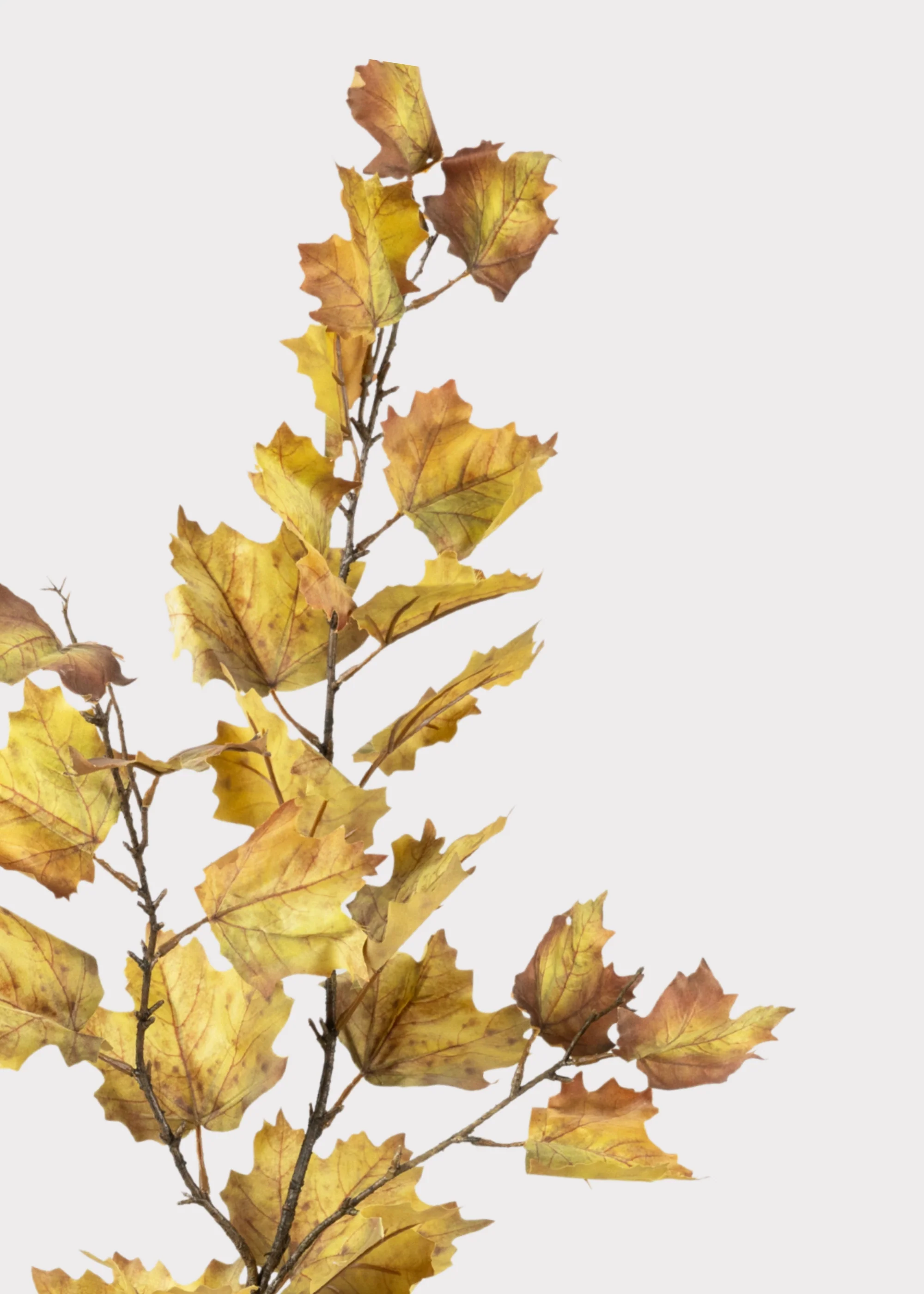 Tall Fake Maple Leaf Branch in Autumn Green Hue - 47" - Image 3