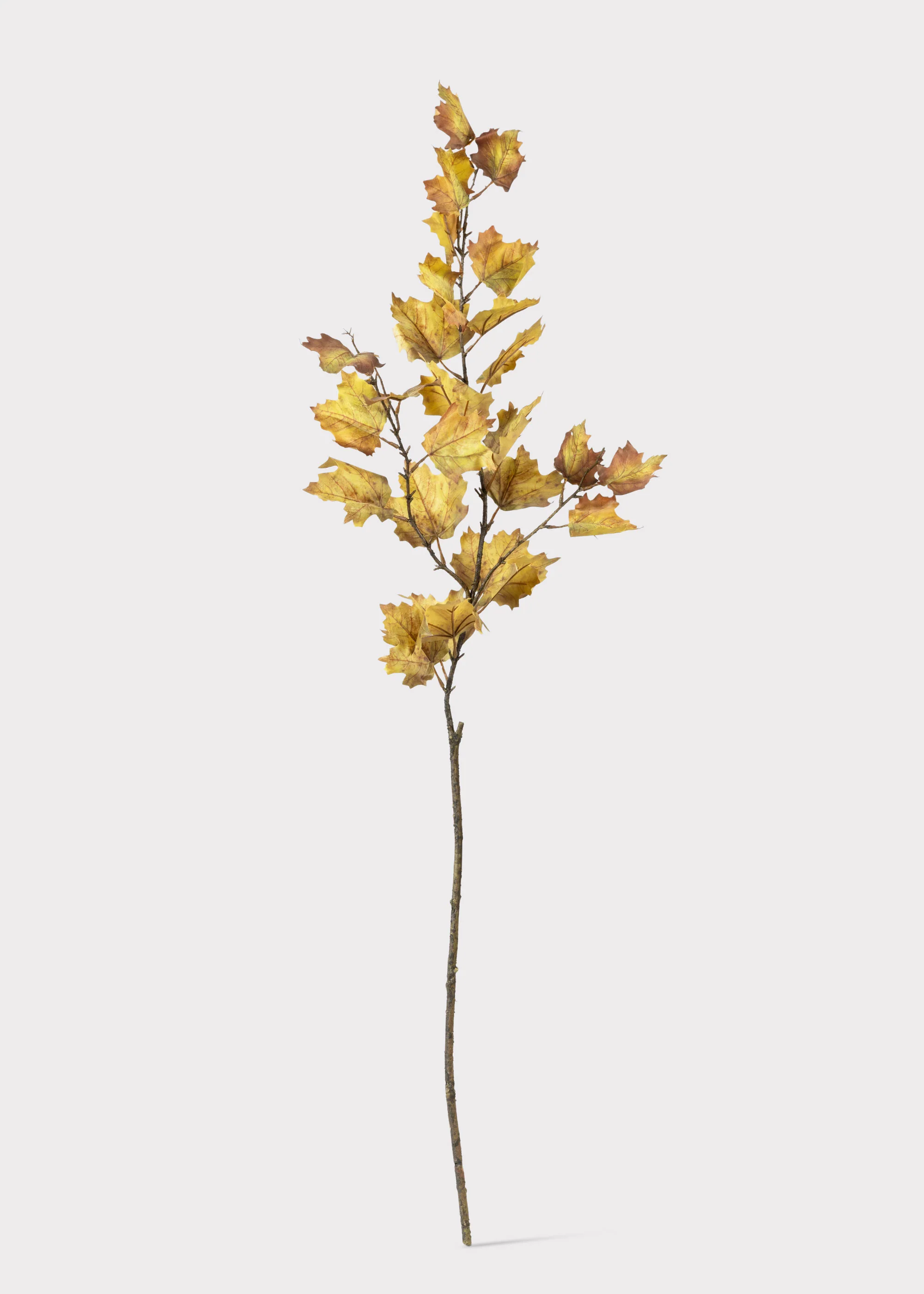 Tall Fake Maple Leaf Branch in Autumn Green Hue - 47" - Image 4