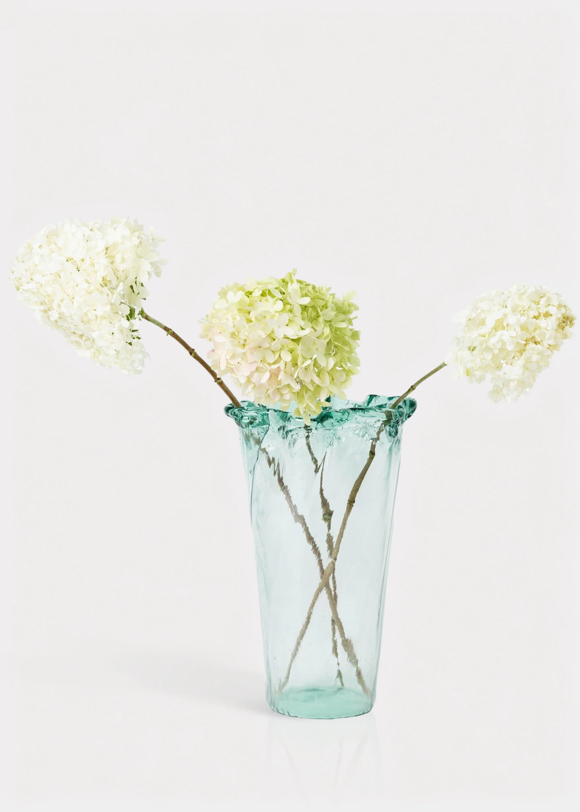 Tall Recycled Glass Vase in Green - 13.75" - Image 3