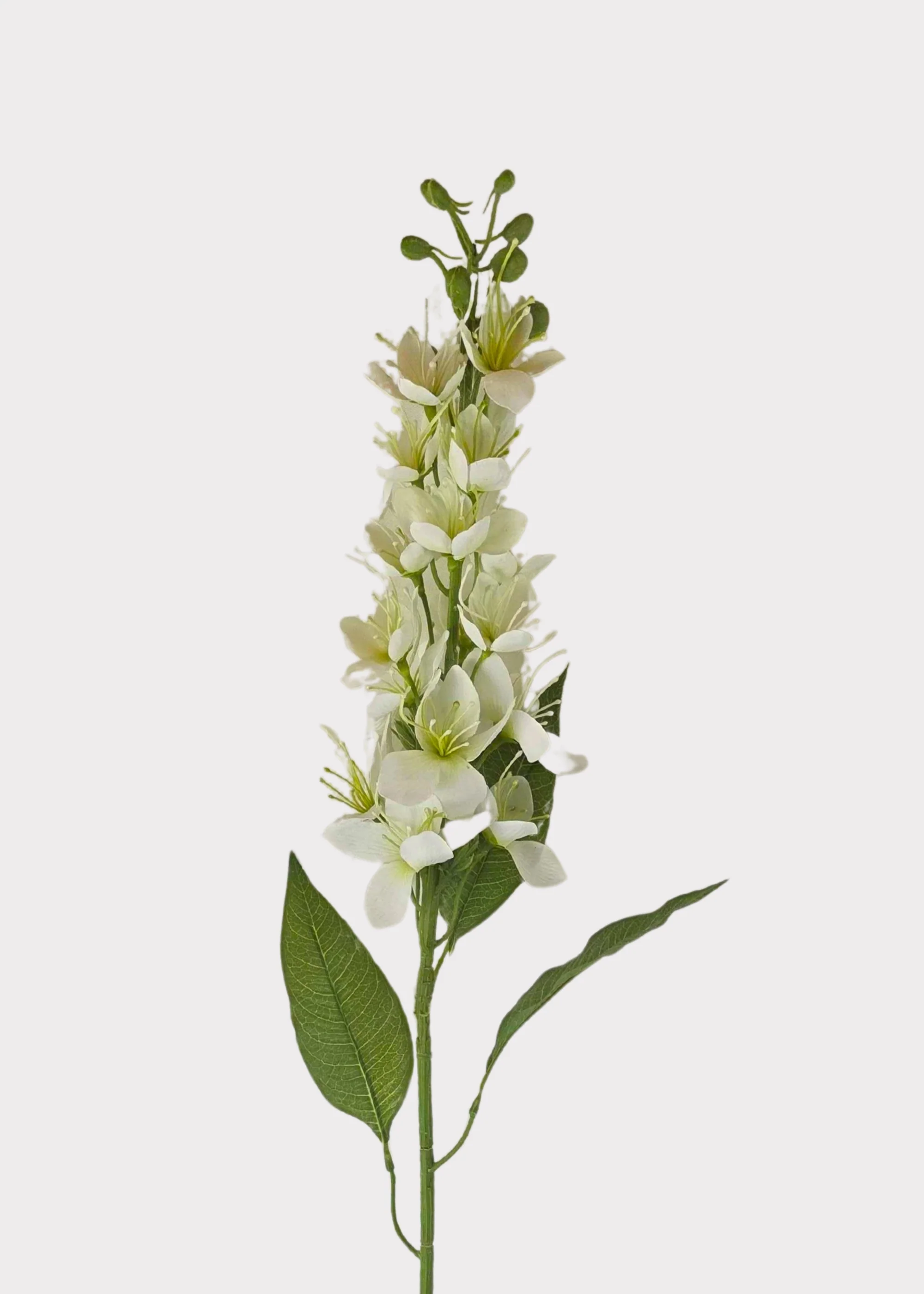 Tall White Honey Blossom Artificial Wildflower Stem - 32"