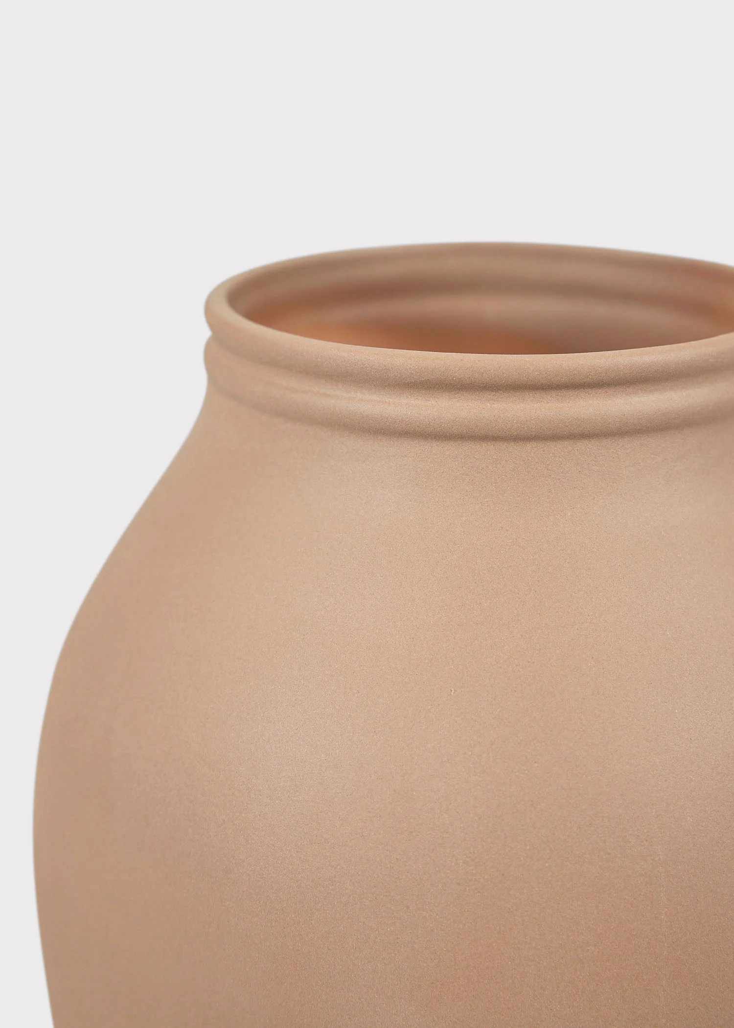 Terracotta Medium Ceramic Vase - 14" - Image 5