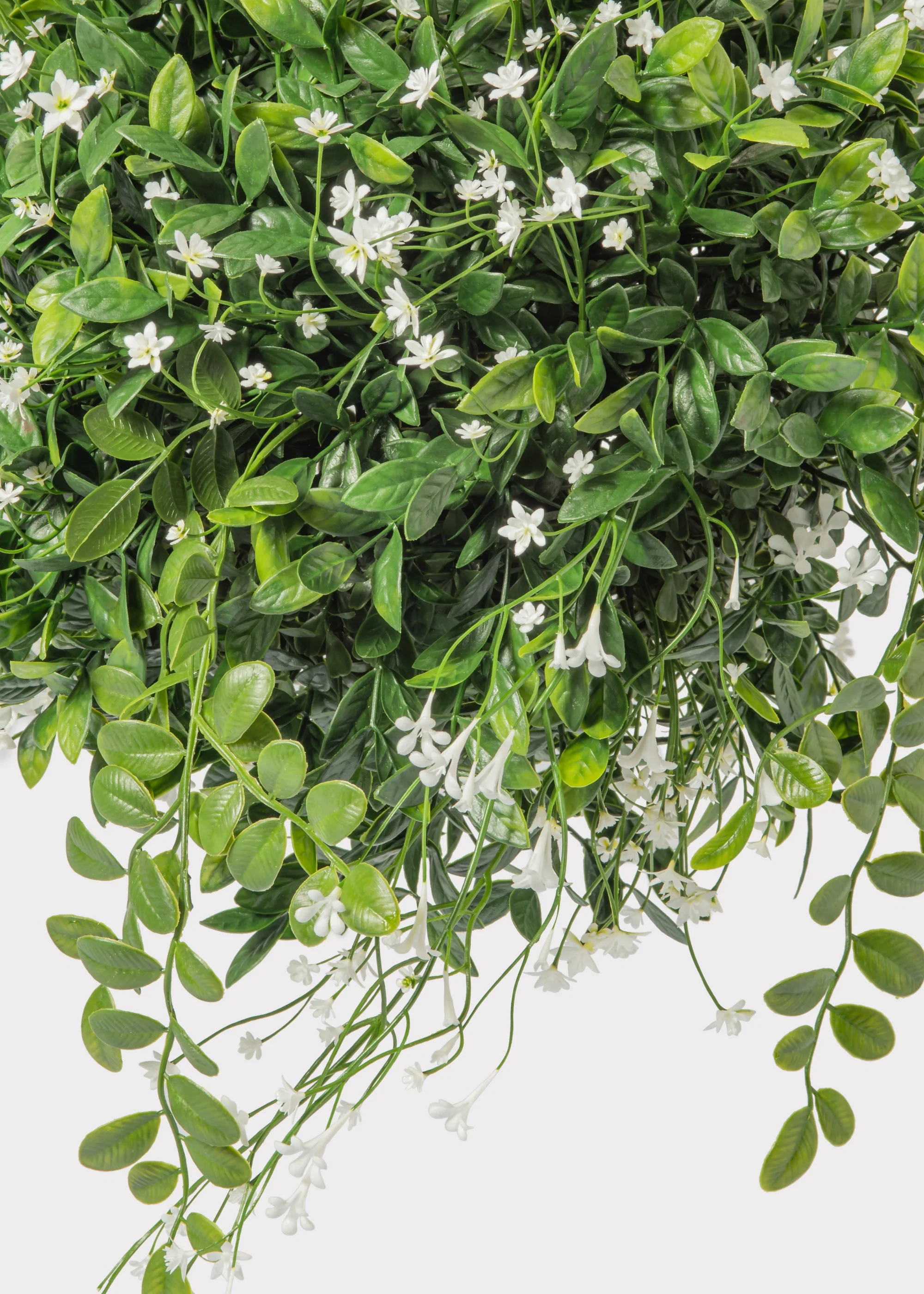 UV Treated Fake Flower and Boxwood Outdoor Hanging Plant - 19" - Image 3