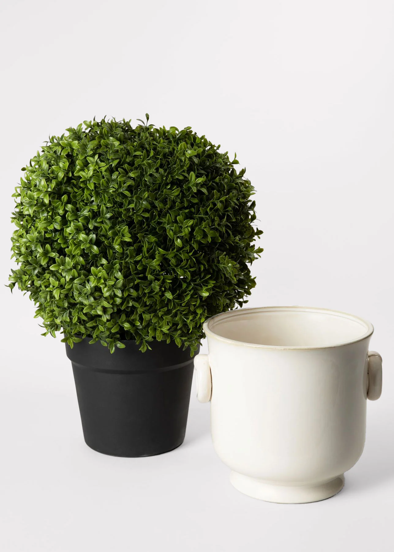UV Treated Outdoor Boxwood Topiary Fake Plant in Pot - 22" - Image 4