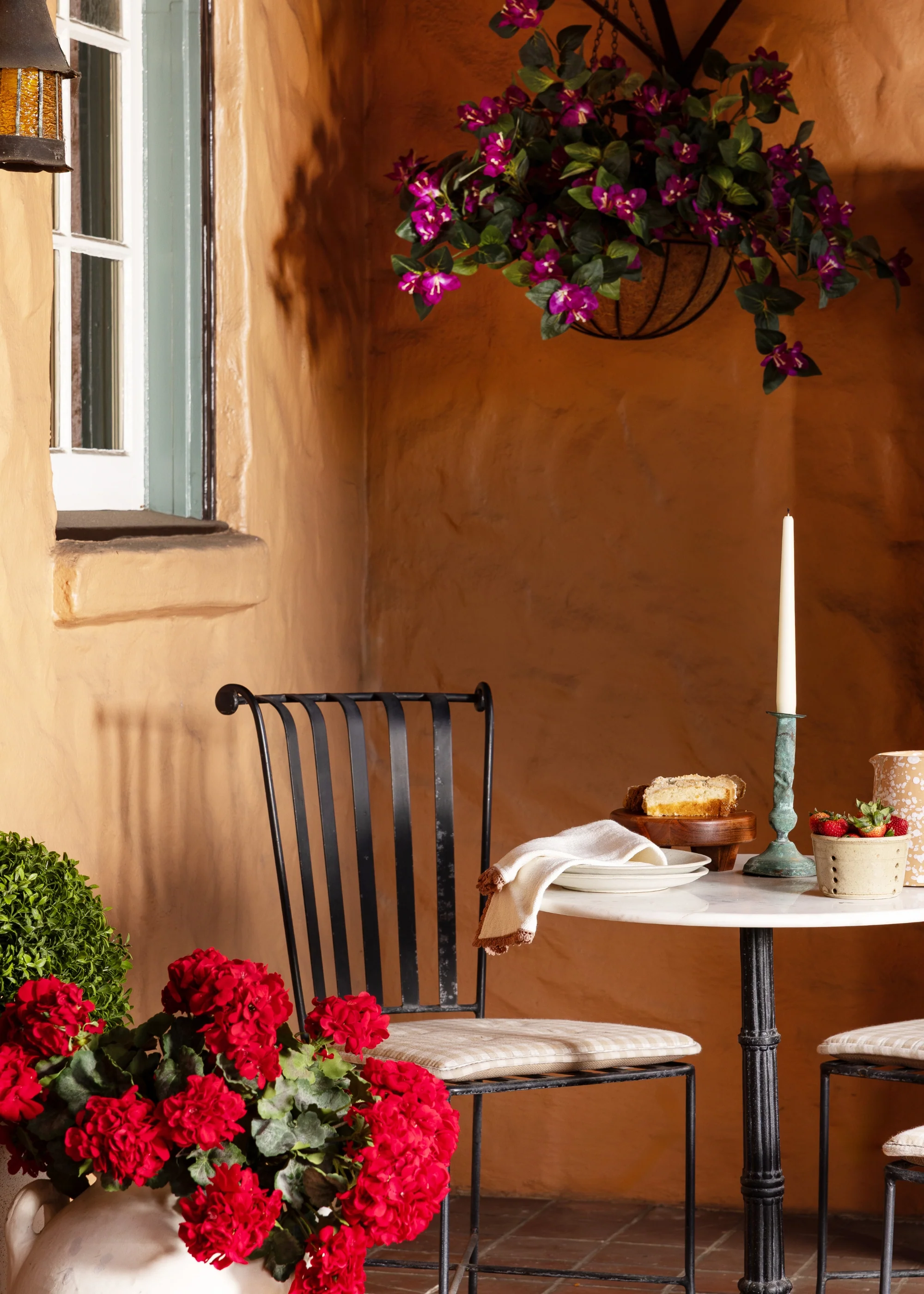 UV Treated Outdoor Fake Bougainvillea Hanging Bush - 25" - Image 3