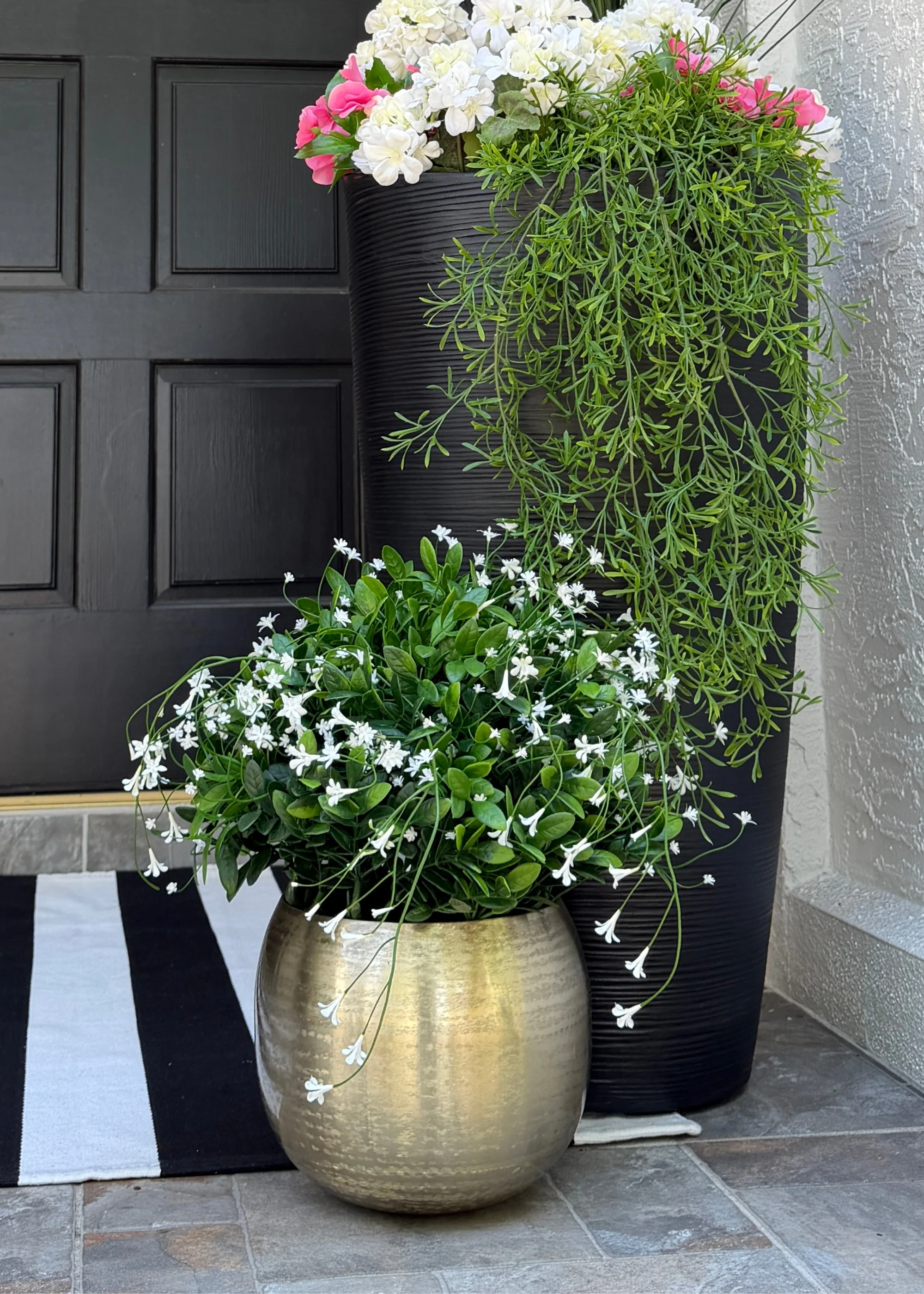 UV Treated Sprengeri Fern Fake Indoor/Outdoor Hanging Plant - 29" - Image 3
