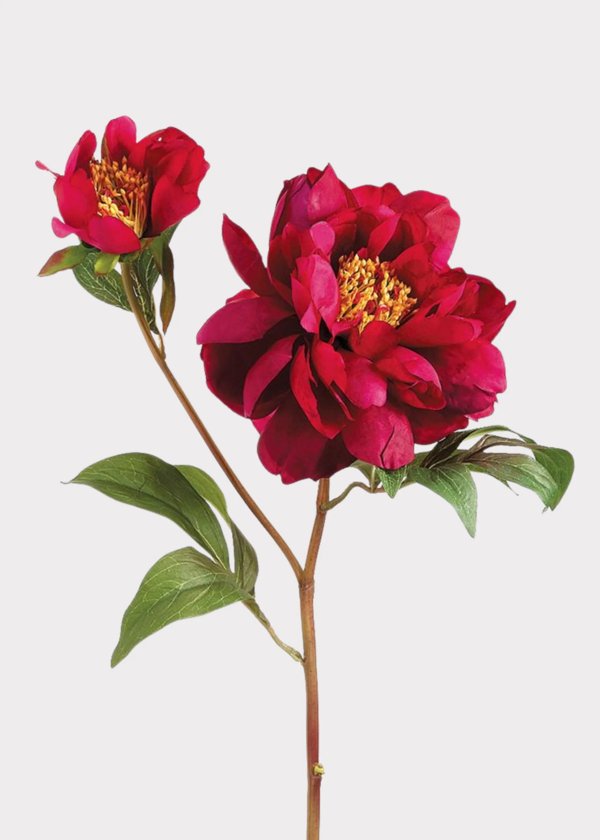Large Vintage Peony Fake Flower in Fuchsia - 22.5"