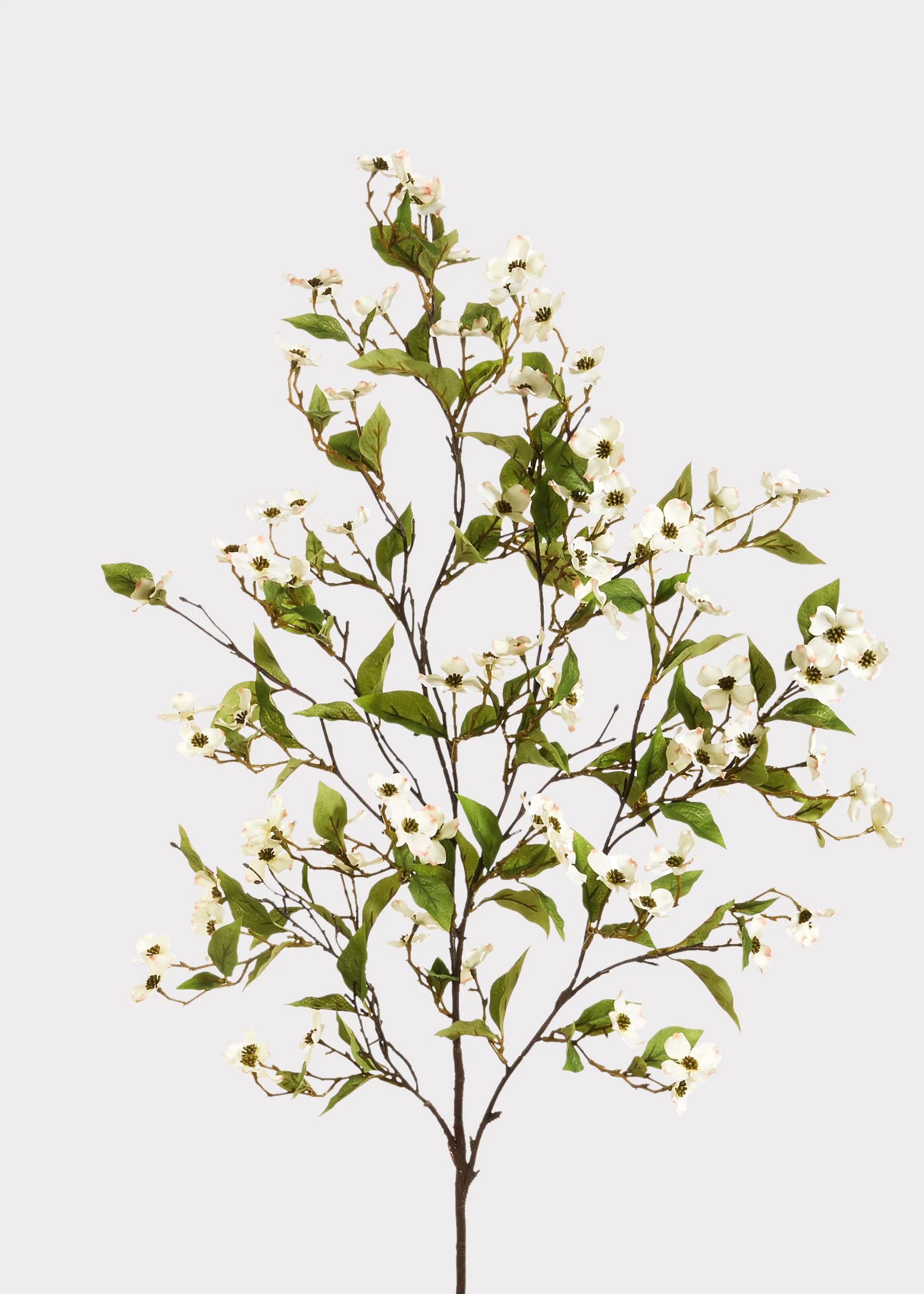 Deluxe White Artificial Dogwood Blooming Branch - 42"