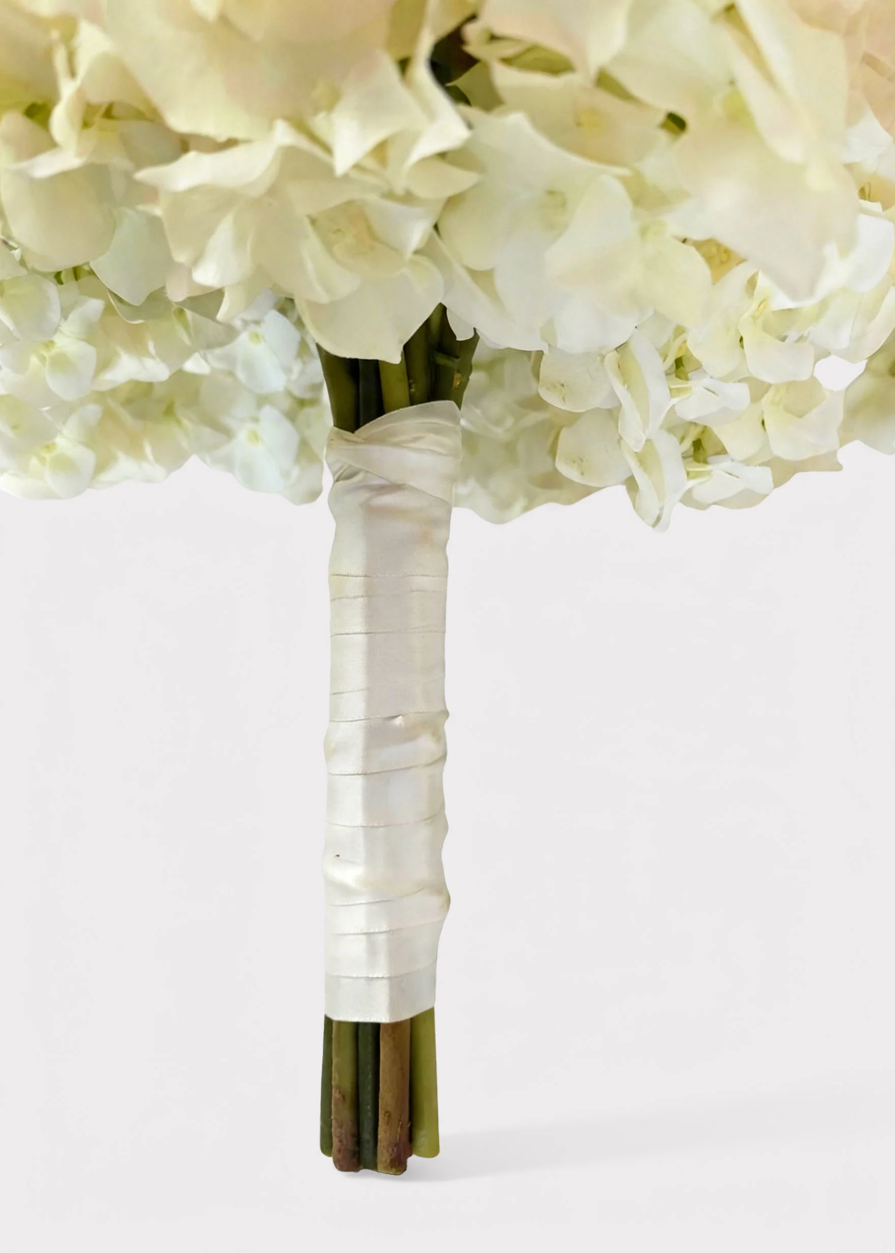 White Artificial Hydrangea and Orchid Cascading Bouquet - 20" - Image 4