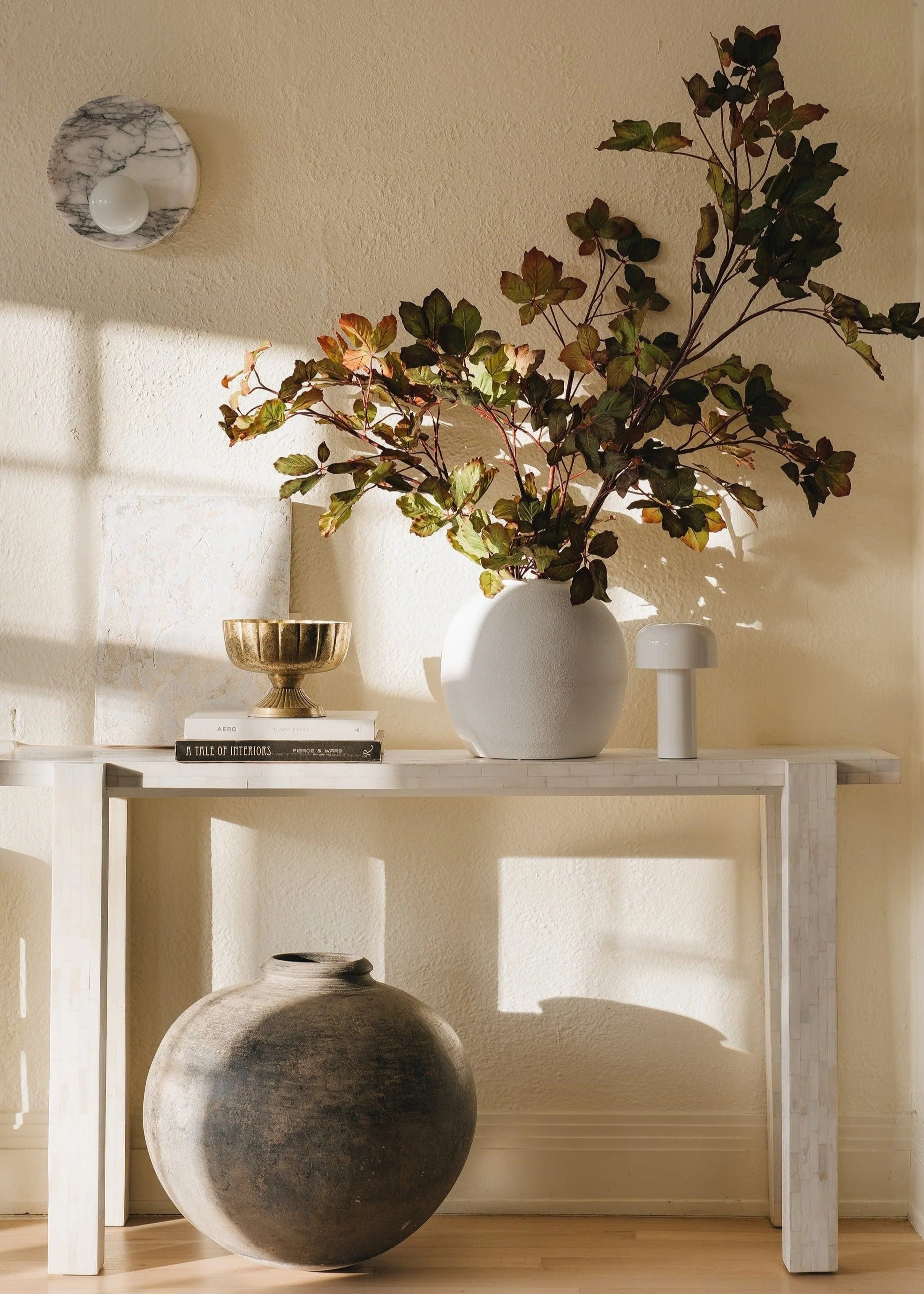 White Concrete Konos Vase - 10.75" - Image 6