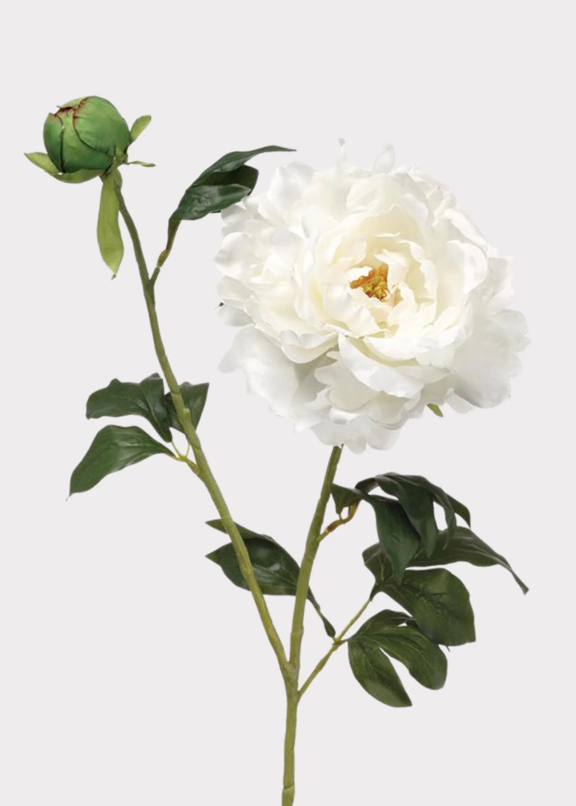 White Fake Flower Peony - 31"