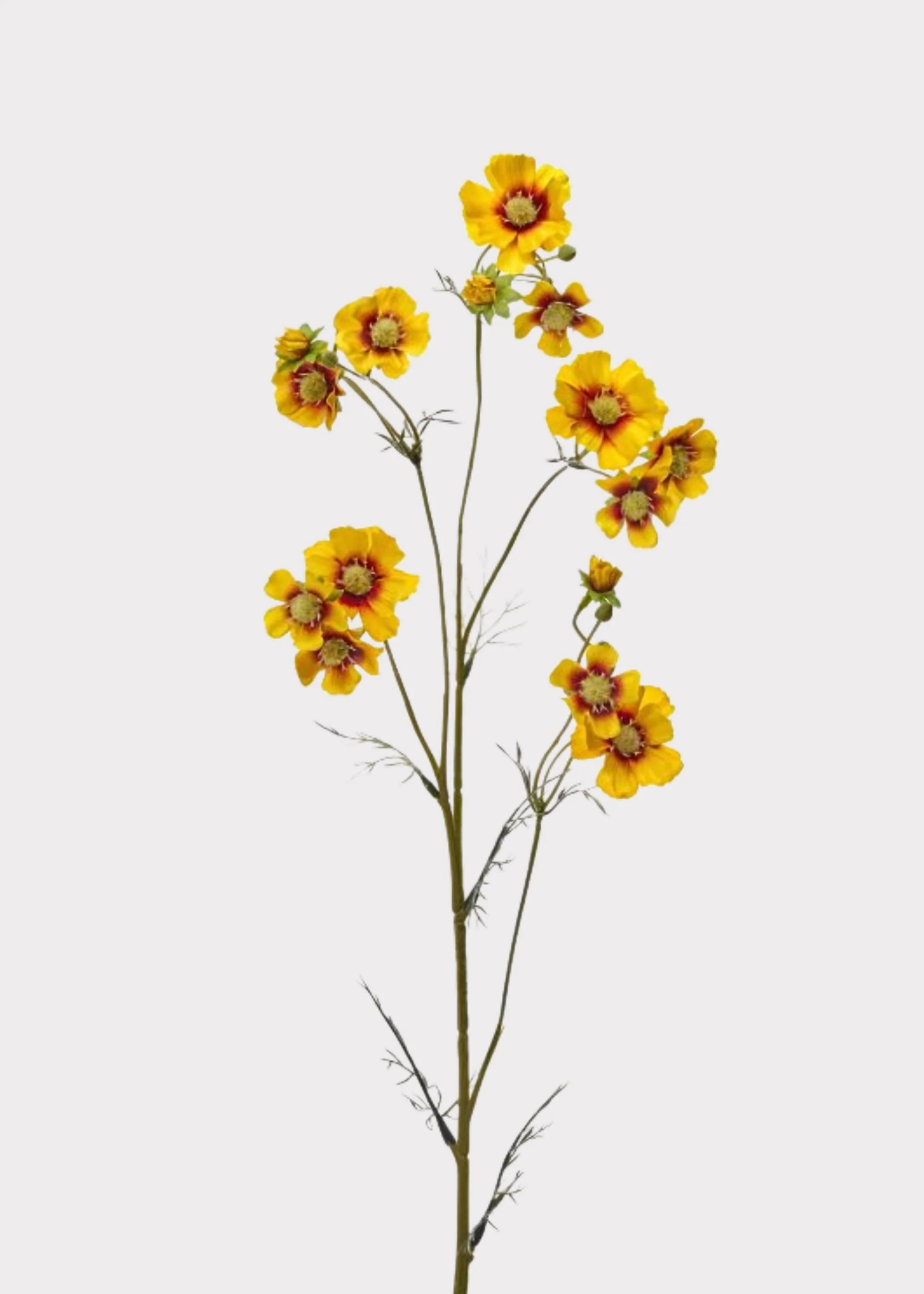 Yellow Fake Summer Cosmos Wildflower Spray - 38"